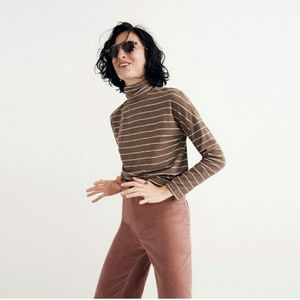 NWT Madewell boxy turtleneck top in stripe
